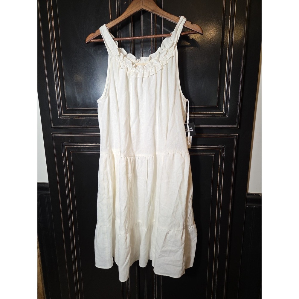 52 Seven 1X Linen/rayon Blend Tank Dress W/pockets,  Summer, Beach, Graduation